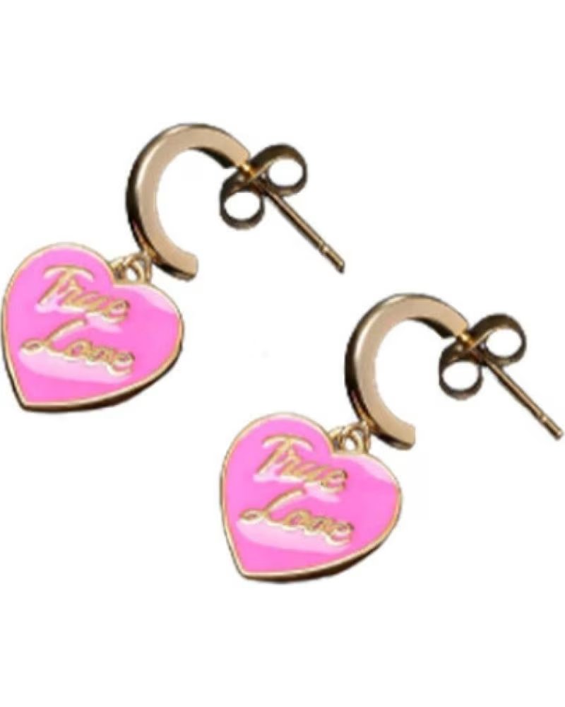 Inizio-CHIARA-FERRAGNI-ORECCHINI A CERCHIO CHIARA FERRAGNI J19AVI08 CUORE ROSA "TRUE LOVE"-