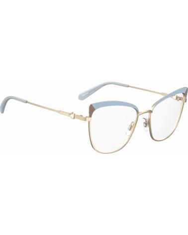 LOVE MOSCHINO MOL602-9DUF517 - TWO-TONE BLUE AND GOLD CAT-EYE DESIGN