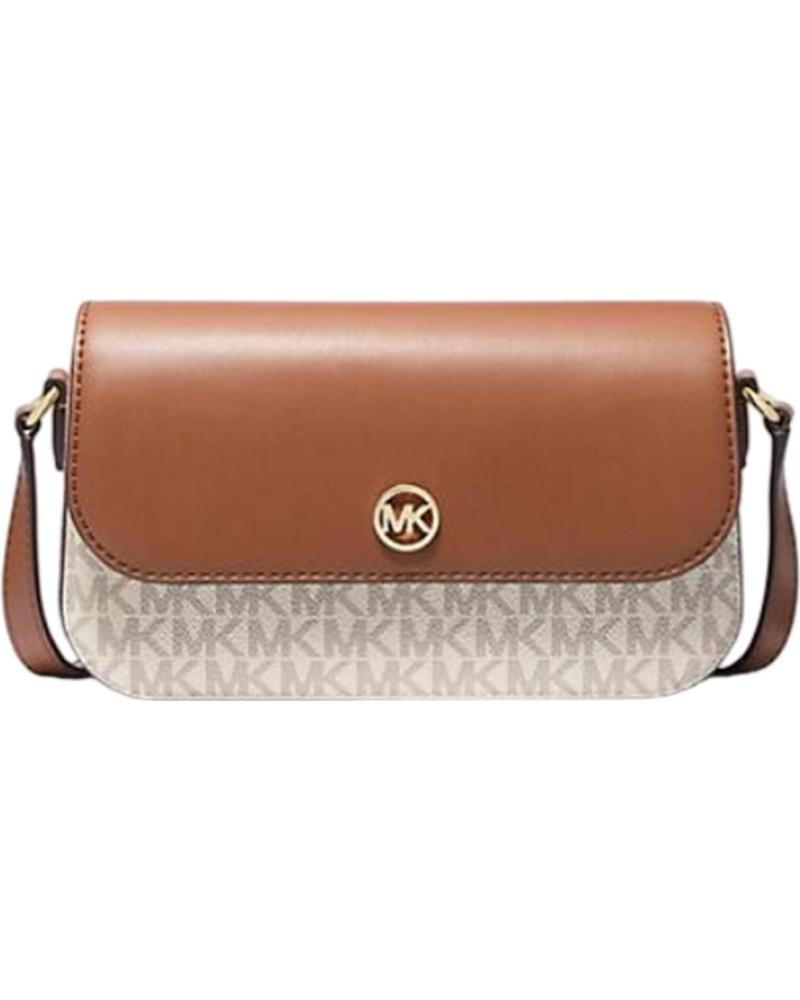 BORSA A TRACOLLA MICHAEL KORS 35F4GTVC1B VANIGLIA CON PATTA MARRONE