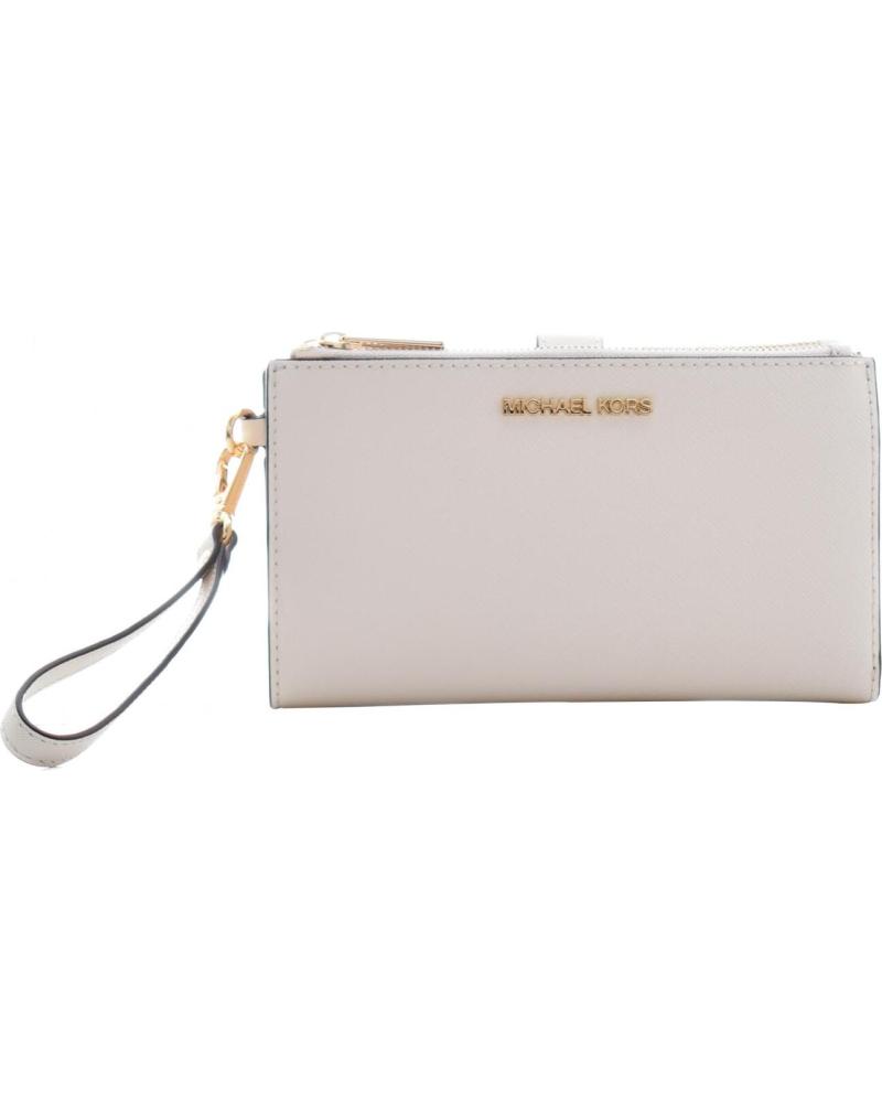 CARTEIRA MICHAEL KORS 35F8GTVW0L-LT-CREAM COM ALÇA DE PULSO CREME CLARO