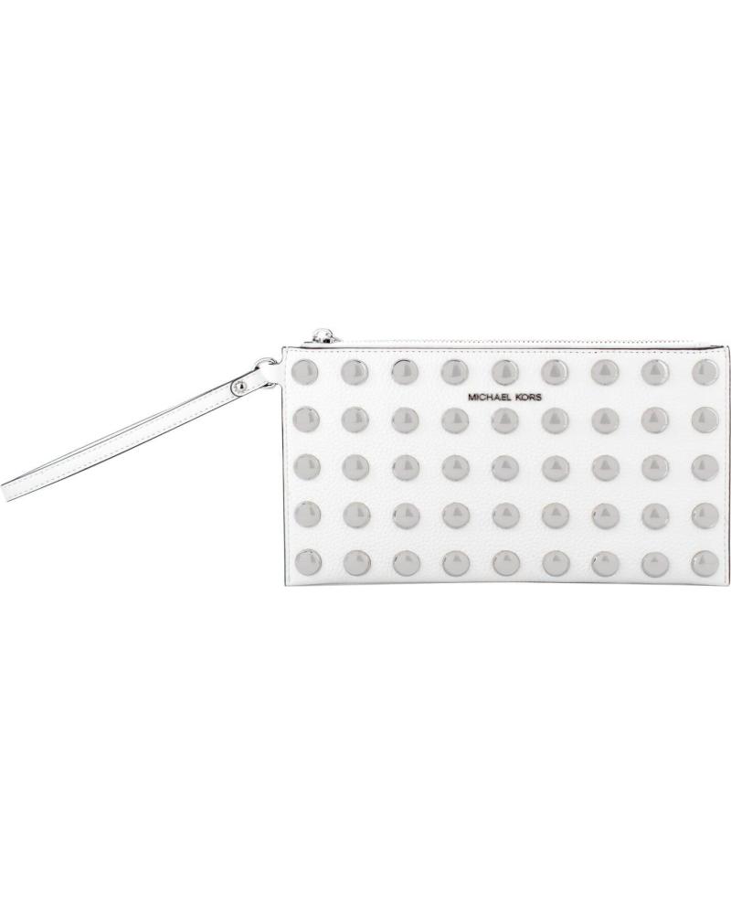 MICHAEL KORS 35S5STVW3I OPTIC WHITE LOGO WRISTLET POUCH