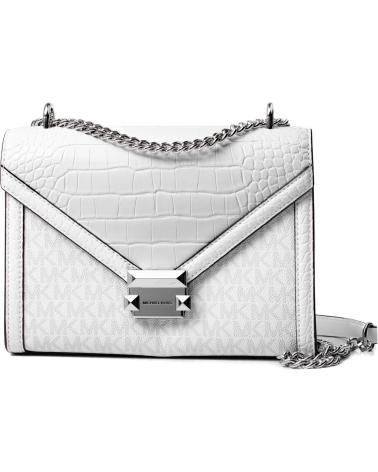 BOLSA A TIRACOLO MICHAEL KORS 35S5SWHL6B BRANCO ÓTICO EFEITO CROCODILO