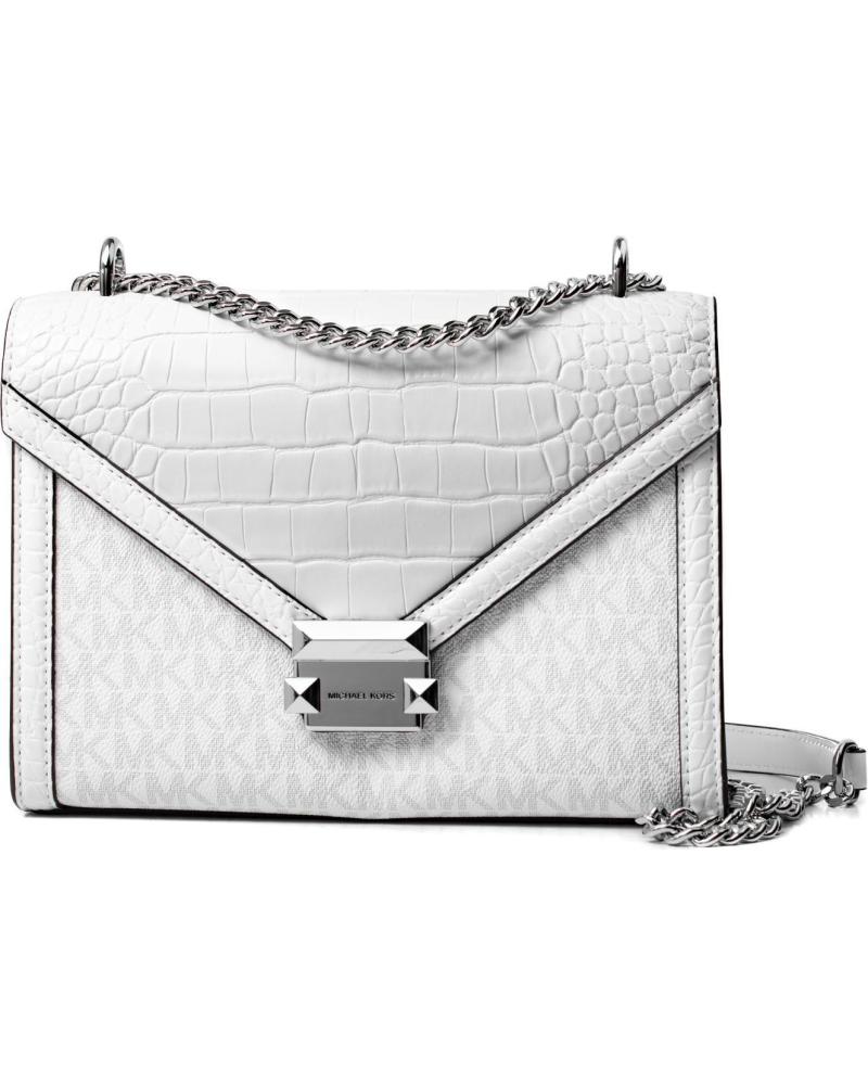 BOLSA A TIRACOLO MICHAEL KORS 35S5SWHL6B BRANCO ÓTICO EFEITO CROCODILO