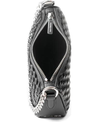 MICHAEL KORS 35T5S1QC1Y CROSSBODY BAG IN BLACK LEATHER WITH CHAIN