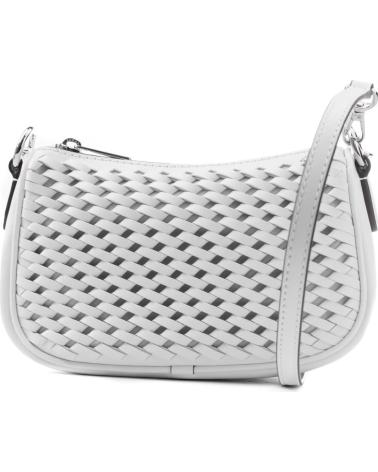 MICHAEL KORS 35T5S1QC1Y CROSSBODY BAG IN OPTIC WHITE LEATHER WITH CHAIN