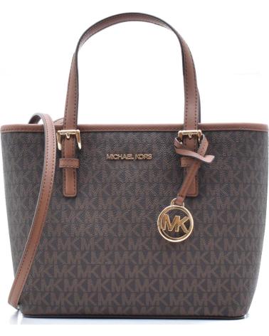 BOLSA TOTE PEQUENA MICHAEL KORS 35T9GTVT0B BROWN COM MONOGRAM