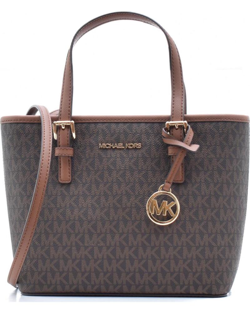 BOLSA TOTE PEQUENA MICHAEL KORS 35T9GTVT0B BROWN COM MONOGRAM