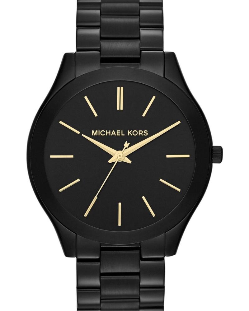 RELÓGIO MICHAEL KORS MK3221 EM AÇO INOXIDÁVEL PRETO COM DETALHES DOURADOS NEGRO