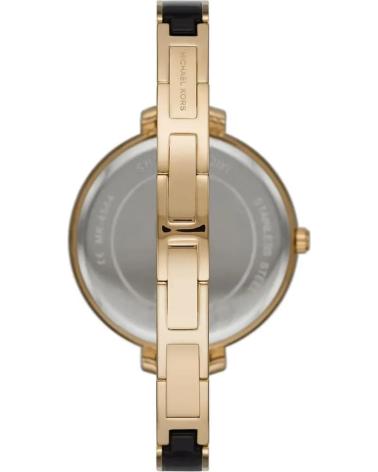 MICHAEL KORS UHR MK4544 MIT MK-LOGO AUF DEM ZIFFERBLATT UND SCHWARZEM LEDERARMBAND NEGRO