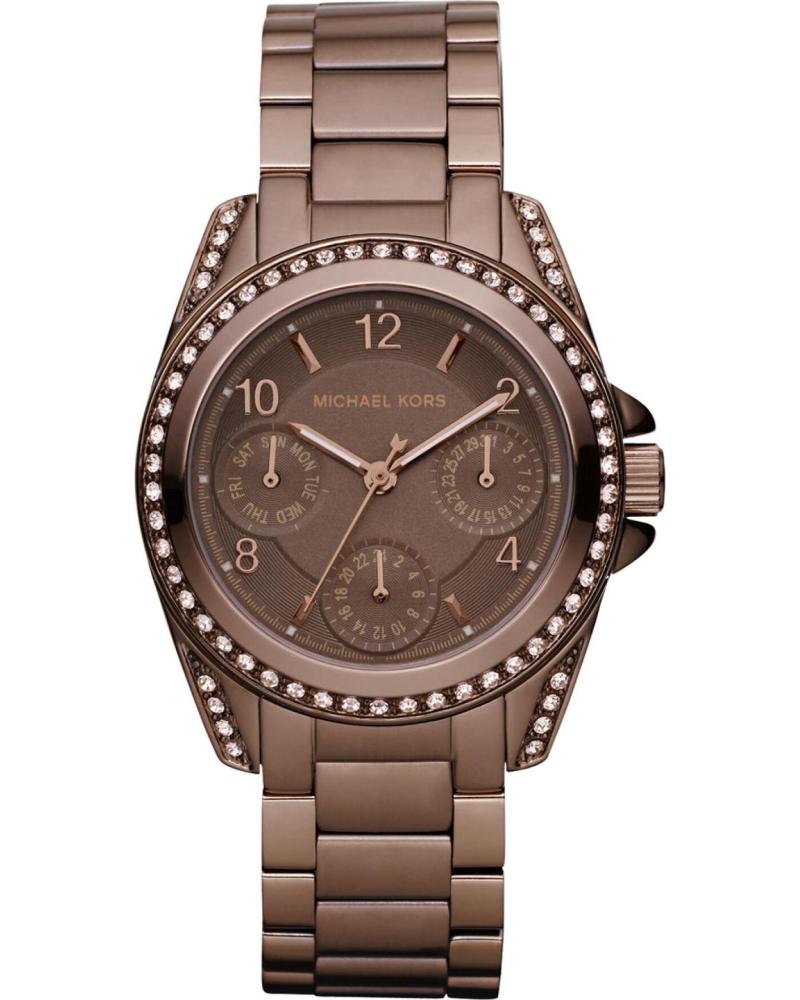 OROLOGIO CRONOGRAFO MICHAEL KORS MK5614 TONALITÀ MARRONE CON CRISTALLI MARRóN