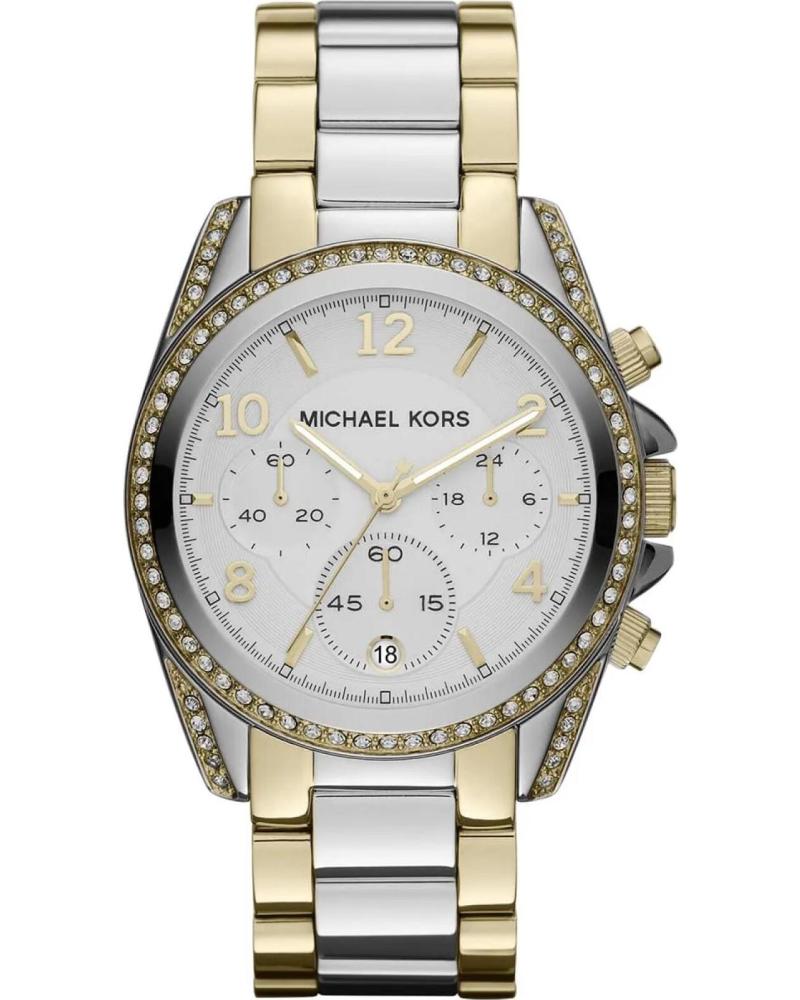 MICHAEL KORS CHRONOGRAPHENUHR MK5685 BICOLOR GOLD/SILBER MIT KRISTALLEN GRIS