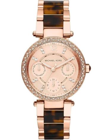 RELÓGIO CRONÓGRAFO MICHAEL KORS MK5841 OURO ROSA E TARTARUGA ROSA