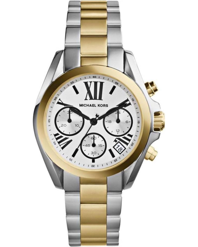 MICHAEL KORS MK5912 TWO-TONE SILVER AND GOLD CHRONOGRAPH WATCH PLATA-DORADO