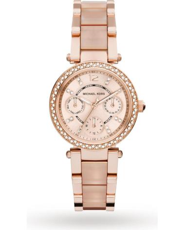 RELÓGIO MICHAEL KORS MK6110 CRONÓGRAFO OURO ROSA COM MOSTRADOR E CRISTAIS ORO ROSA
