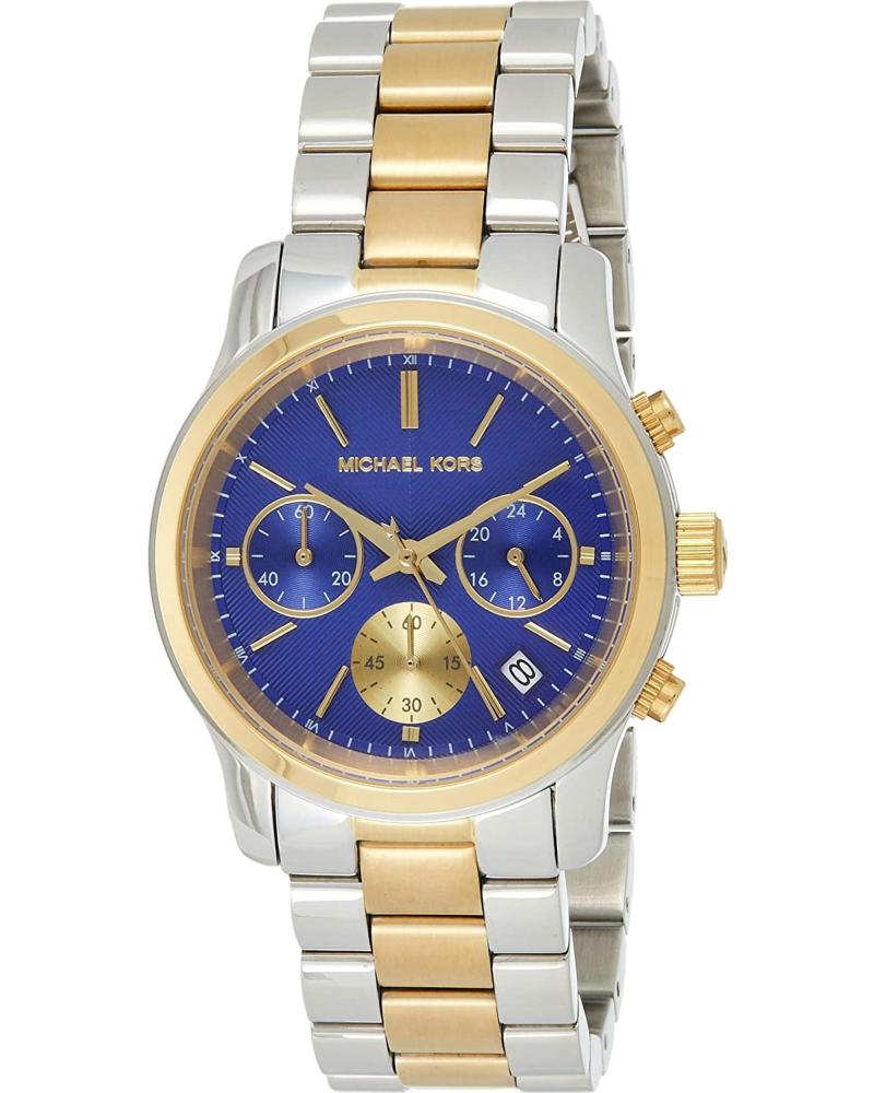 MICHAEL KORS MK6165 CHRONOGRAPH TWO-TONE BLUE AND SILVER WATCH PLATEADO