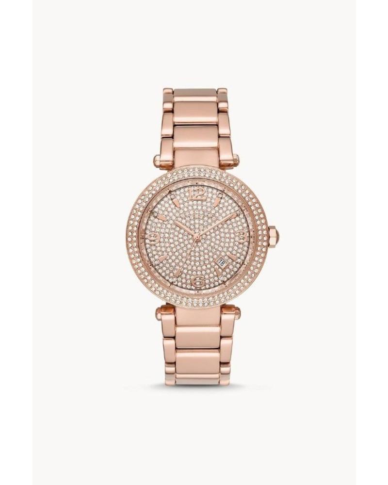 RELÓGIO MICHAEL KORS MK6511 PARA MULHER, TOM OURO ROSA COM CRISTAIS ROSA
