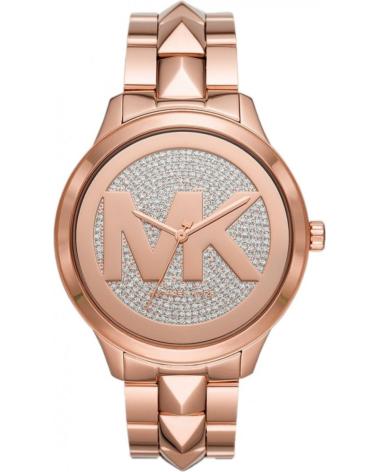 RELÓGIO MICHAEL KORS MK6736 LOGOTIPO CRISTAIS ROSÉ ROSA