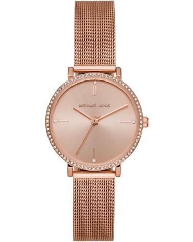 MICHAEL KORS RELÓGIO DE PULSO MK7122 ROSA MALHA MILANESA MOSTRADOR MINIMALISTA PARA MULHER ROSA
