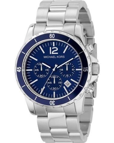 RELÓGIO MICHAEL KORS MK8123 CRONÓGRAFO AÇO PRATEADO MOSTRADOR AZUL PLATEADO