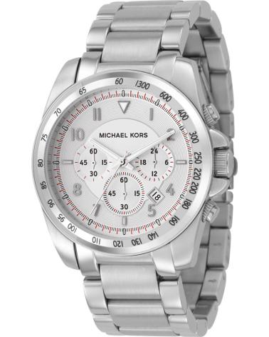 RELÓGIO MICHAEL KORS MK8131 CRONÓGRAFO AÇO PRATEADO MOSTRADOR BRANCO PLATEADO