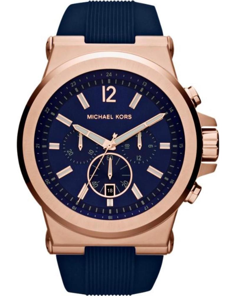 MICHAEL KORS RELÓGIO CRONÓGRAFO MK8295 MOSTRADOR AZUL CAIXA OURO ROSA AZUL