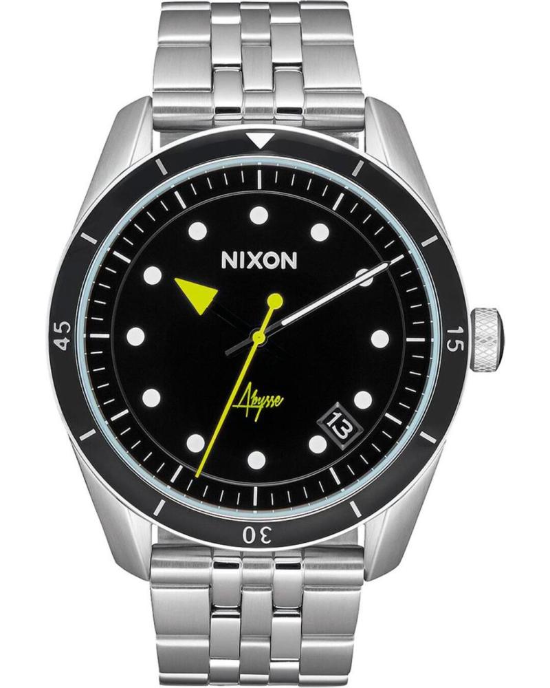 NIXON A12372971 SILVER WATCH WITH BLACK DIAL PLATEADO