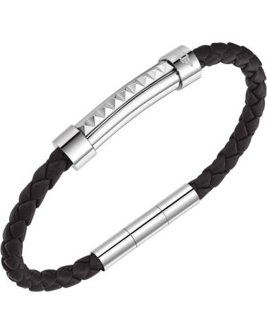 BRACCIALE POLICE PEAGB0001409 IN CUOIO INTRECCIATO E ACCIAIO