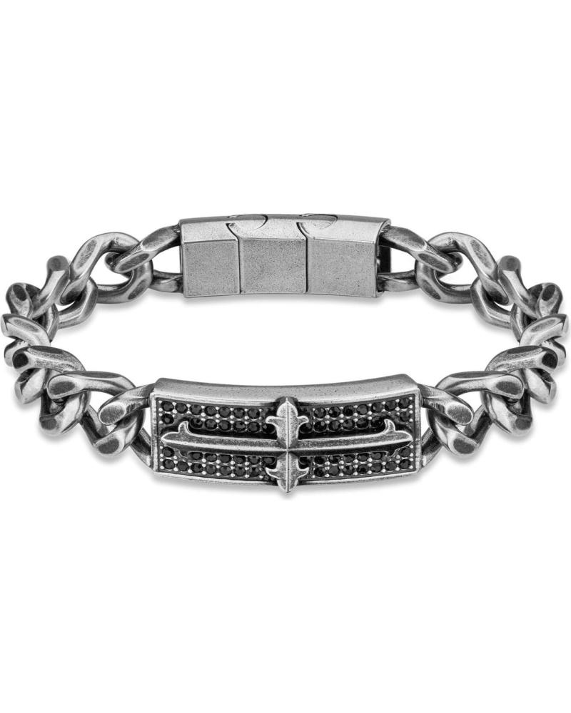 PULSEIRA POLICE PEAGB2120402 DE AÇO COM DESIGN DE ELOS