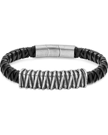 BRACCIALE POLICE PEJGB2112302 INTRECCIATO NERO CON DETTAGLIO ARGENTATO