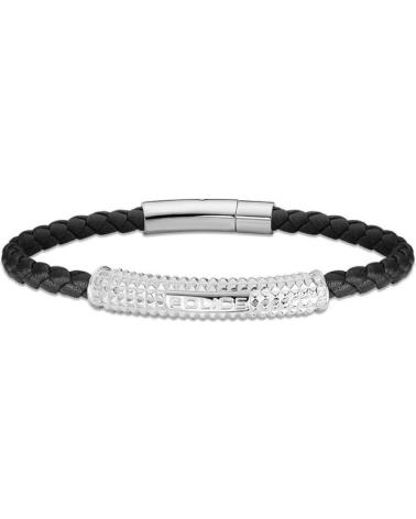 BRACCIALE POLICE PEJGB2119601 IN CUOIO INTRECCIATO E ACCIAIO