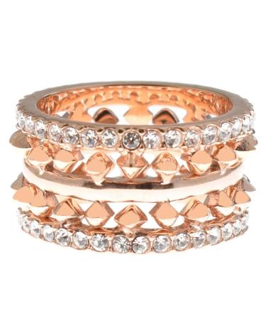 BAGUE POLICE PEJLF2010651 TON OR ROSE AVEC PYRAMIDES ET OXYDES DE ZIRCONIUM