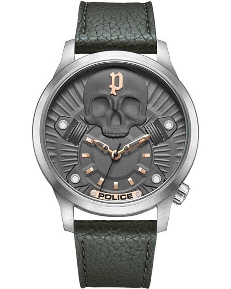 MONTRE POLICE PEWJA2227703 VERTE AVEC CADRAN CRÂNE VERDE