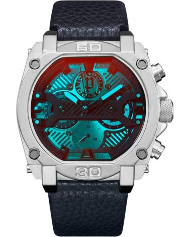 MONTRE POLICE PEWJF2226802 BLEUE AVEC CADRAN NUMÉRIQUE ET BRACELET EN CUIR AZUL