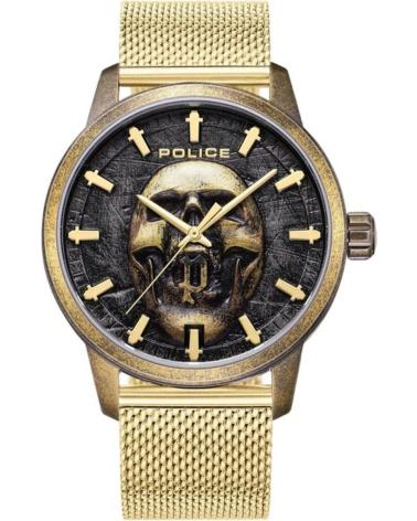 MONTRE POLICE PEWJG0005504 DORÉE CADRAN TÊTE DE MORT DORADO
