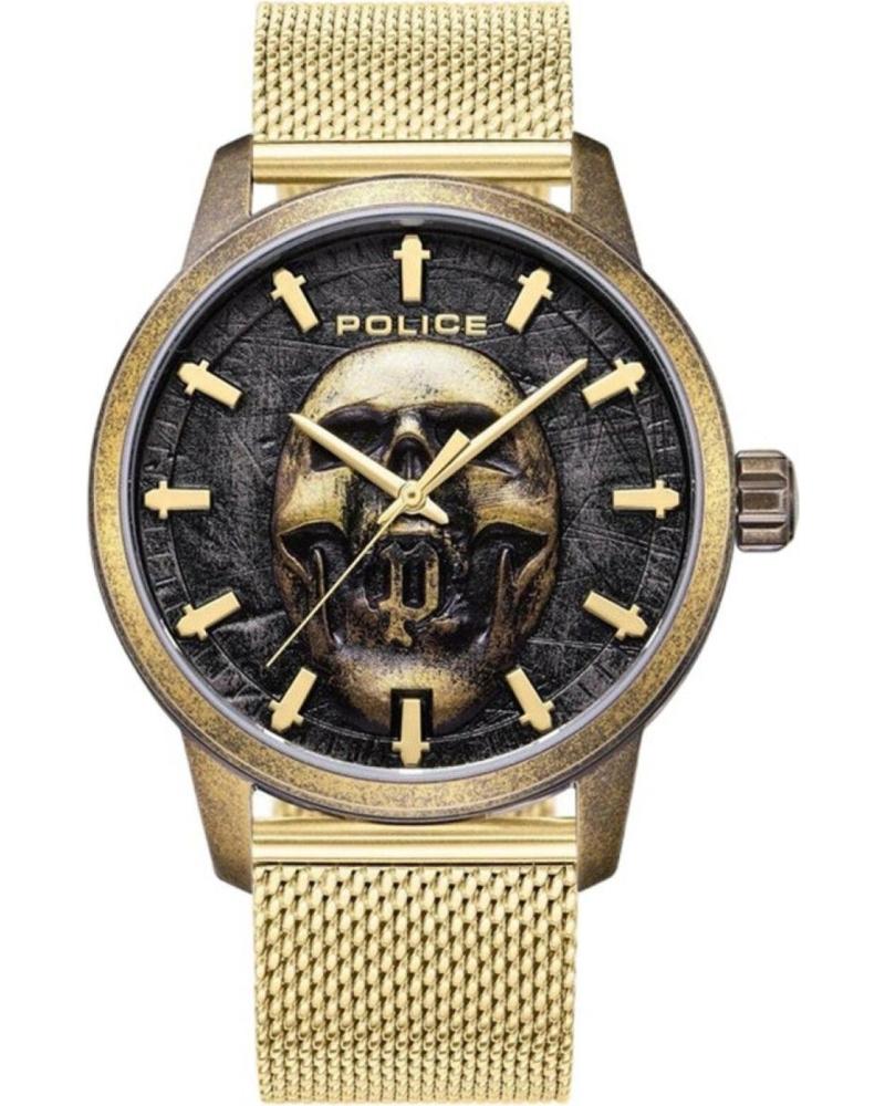 MONTRE POLICE PEWJG0005504 DORÉE CADRAN TÊTE DE MORT DORADO