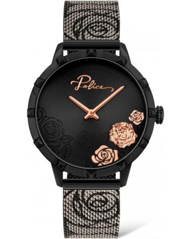 RELÓGIO POLICE PL16040MSB 02MM PRETO COM DESIGN FLORAL NEGRO