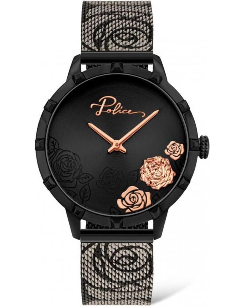 OROLOGIO POLICE PL16040MSB 02MM NERO CON DESIGN FLOREALE NEGRO