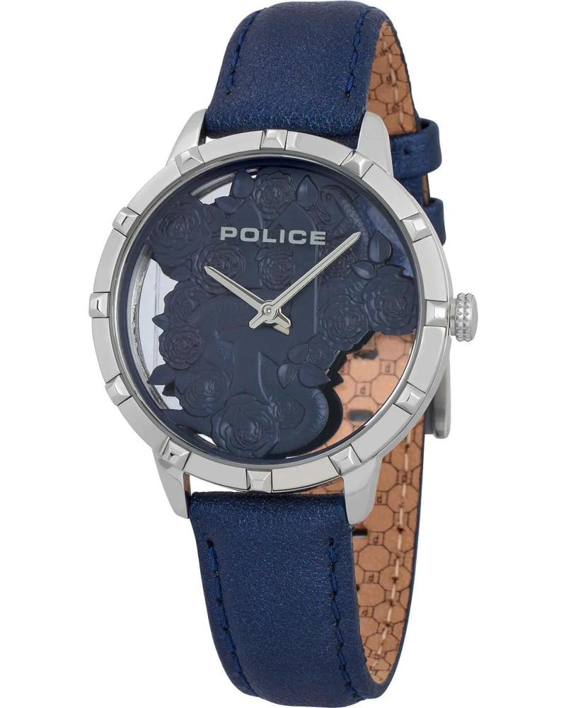 OROLOGIO POLICE PL16041MS 03 BLU CON CINTURINO IN PELLE AZUL