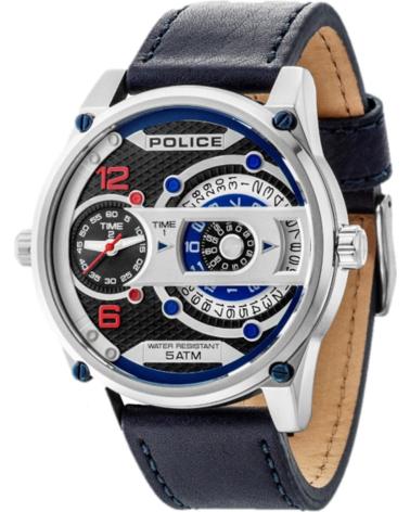 OROLOGIO POLICE R1451279001 CON QUADRANTE MULTIFUNZIONE E CINTURINO IN PELLE BLU NEGRO