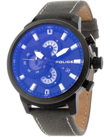 OROLOGIO POLICE R1451281001 CON CINTURINO IN PELLE GRIGIA E QUADRANTE BLU GRIS