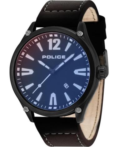 OROLOGIO POLICE R1451287003 CON CINTURINO IN PELLE NERA E QUADRANTE BLU SCURO NEGRO