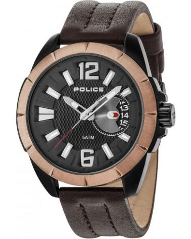 OROLOGIO POLICE R1451289001 CON CINTURINO IN PELLE MARRONE E LUNETTA TONALITÀ ORO ROSA MARRON