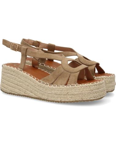 PUNTOSALAO SANDALIAS DE PLATAFORMA EN YUTE PARA MUJER COLOR KAKI MT-83 VARIOS COLORES