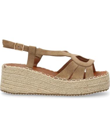 PUNTOSALAO PLATEAU-SANDALEN MT-83 AUS JUTE IN KHAKI VARIOS COLORES