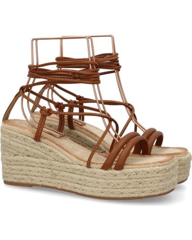 PUNTOSALAO SANDALIAS DE PLATAFORMA EN YUTE TIRAS PARA MUJER COLOR CAMEL VARIOS COLORES