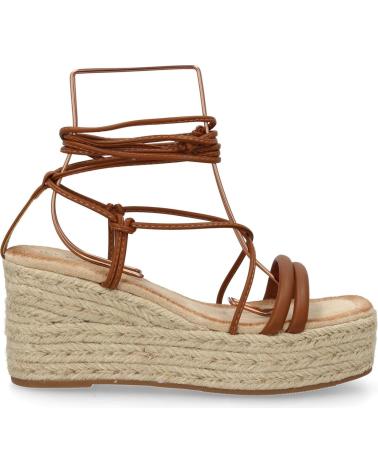 PUNTOSALAO PLATEAU-SANDALEN AUS JUTE MIT RIEMEN IN CAMEL VARIOS COLORES