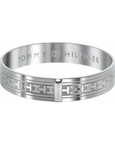 BRACCIALE TOMMY HILFIGER 2700019 IN ACCIAIO CON DESIGN GEOMETRICO E LOGO INCISO