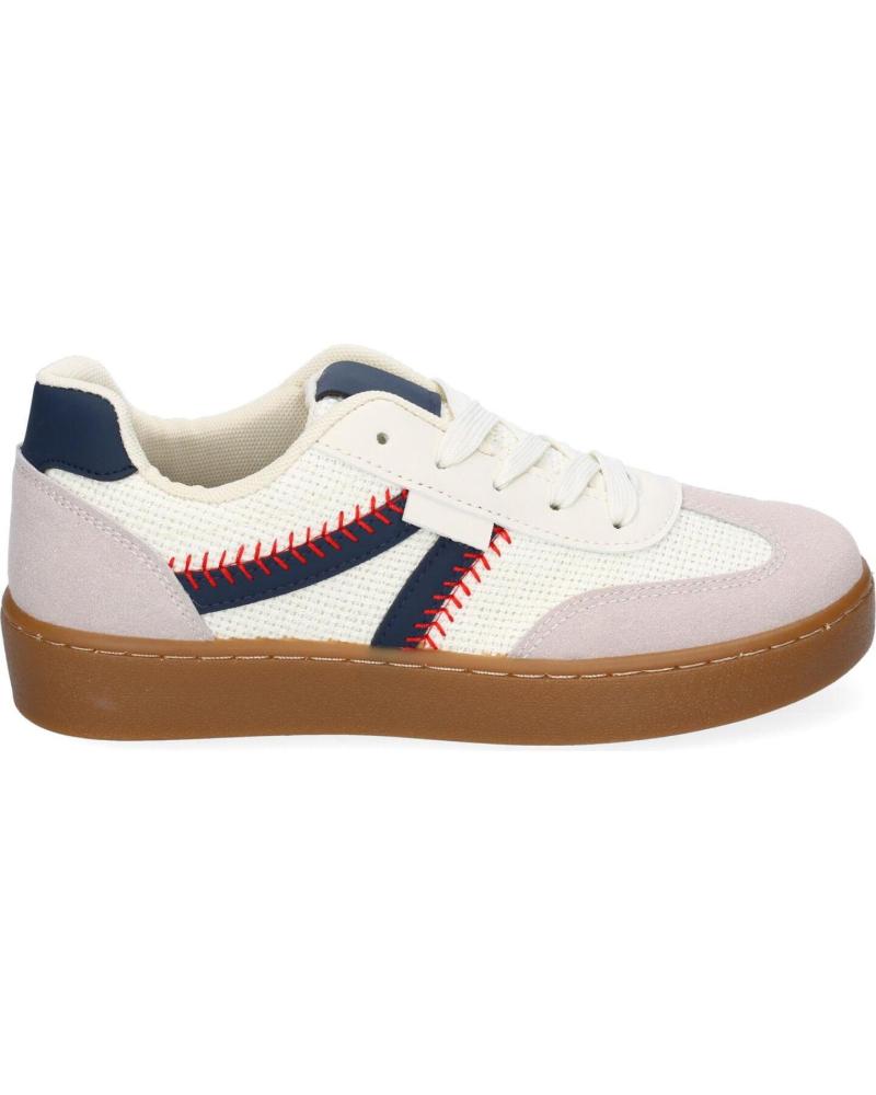 PUNTOSALAO AD-5237 FREIZEITSCHUHE BEIGE MIT MARINE-DETAILS VARIOS COLORES
