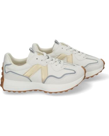 PUNTOSALAO ZAPATILLAS N-2117 BLANCAS CON DETALLES DORADOS VARIOS COLORES