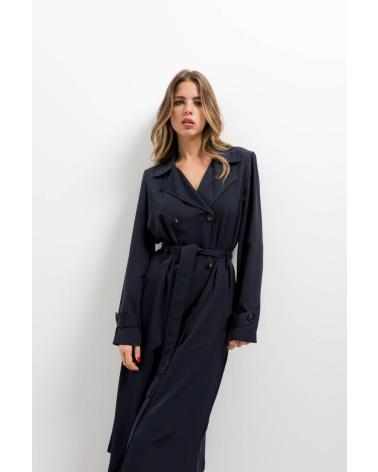 PUNTOSALAO OVERSIZE TRENCHCOAT MIT GÜRTEL BLAU AZUL